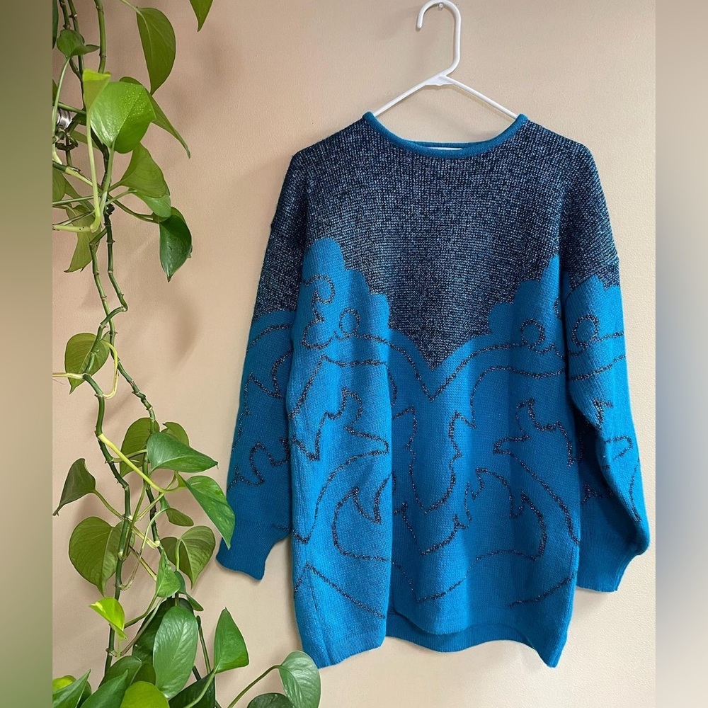 Retro 90’s Blue Sweater